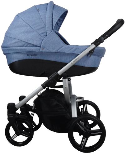 Vizaro Pearl OPAL BLUE & SILVER Frame - Baby Travel System - 3 in 1