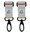 2x Urban Abalone Leather Hooks to hang baby stroller handlebar bags - Max. 15kg