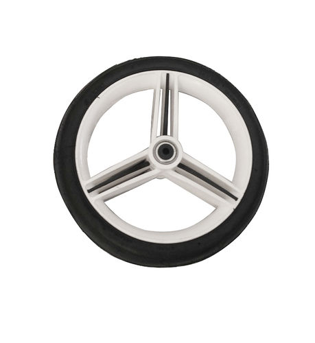 Front White Tyre & Foam Wheel Vizaro Onyx-Pearl (3 Spokes)