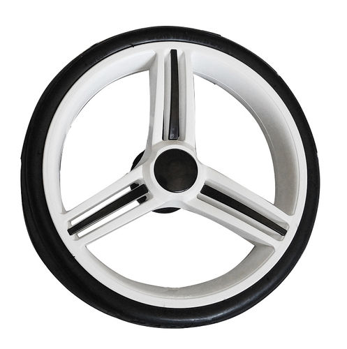 Rear White Tyre & Foam Wheel Vizaro Onyx-Pearl (3 Spokes)