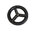 Front Black Tyre & Foam Wheel Vizaro Onyx-Pearl (3 spokes)