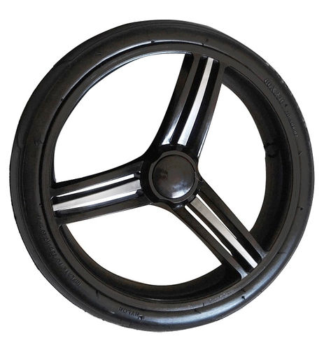 Rear Black Tyre & Foam Wheel Vizaro Onyx-Pearl (3 Spokes)