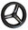 Rear Black Tyre & Foam Wheel Vizaro Onyx-Pearl (3 Spokes)