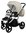 Vizaro Pearl LEATHER CAVA BEIGE & SILVER Frame Baby Travel System - 3 in 1