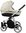 Vizaro Pearl LEATHER CAVA BEIGE & WHITE Frame Baby Travel System - 3 in 1