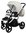 Vizaro Pearl LEATHER POLAR WHITE &SILVER Frame Baby Travel System - 3 in 1