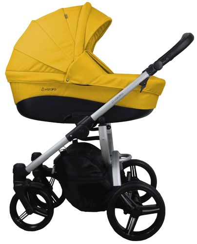 Vizaro Pearl TUSCAN YELLOW & SILVER Frame - Baby Travel System - 3 in 1