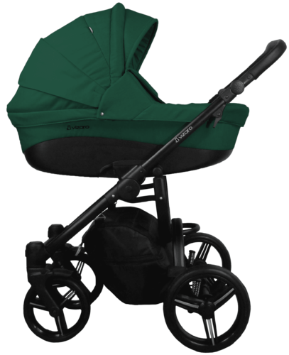 Vizaro Pearl EMERALD GREEN, BLACK Frame - Luxury Baby Travel System - 2 en 1