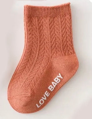 Anti-slip socks for baby 6-12 month - Brown
