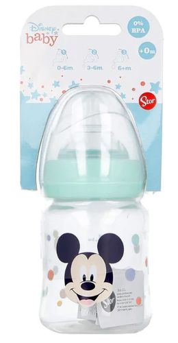 Mickey Mouse bottle with wide neck 150 ml silicone nipple 3 positions
