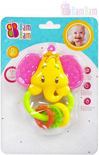 Sonajero Premium Elefante para bebés a partir de los 0 meses - BamBam